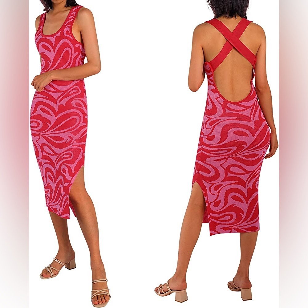 Knitted Backless Vintage Dress